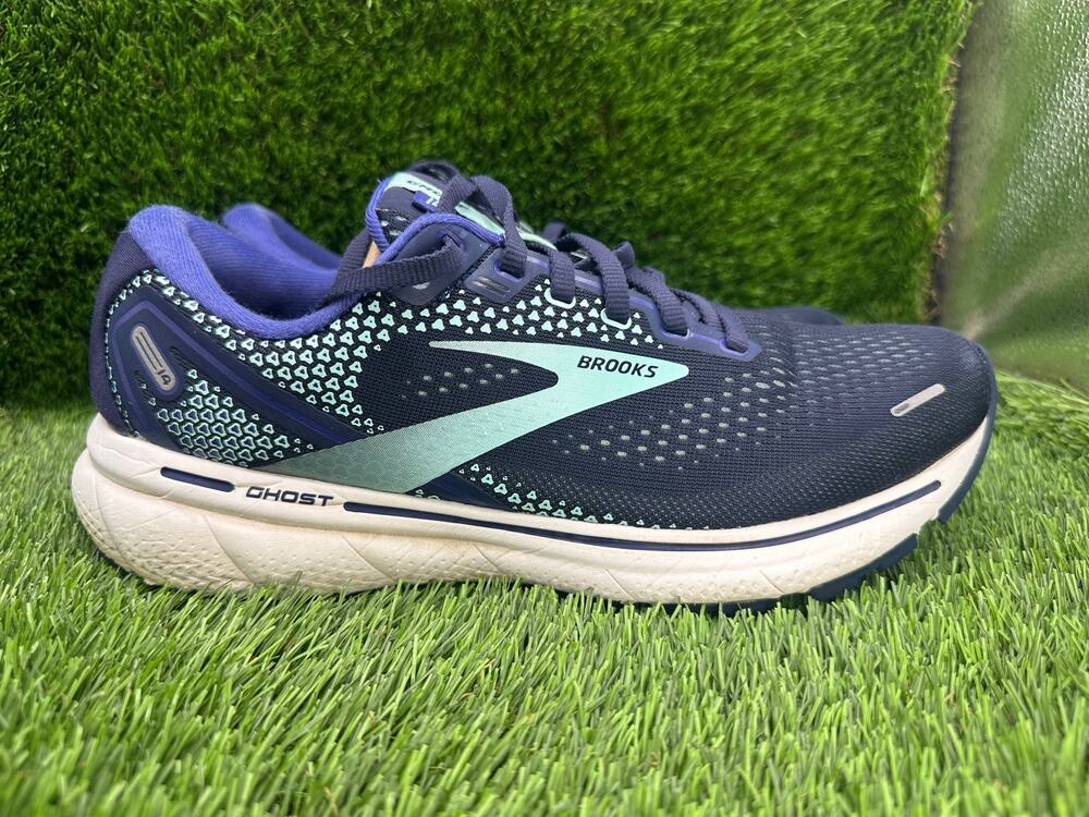Brooks Ghost 14 1203561B446 Athletic Sneaker Women's 9.5B Blue Mesh Jogging Gym
